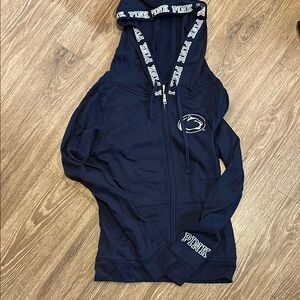 Penn State Navy Blue PINK Zip-Up Hoodie